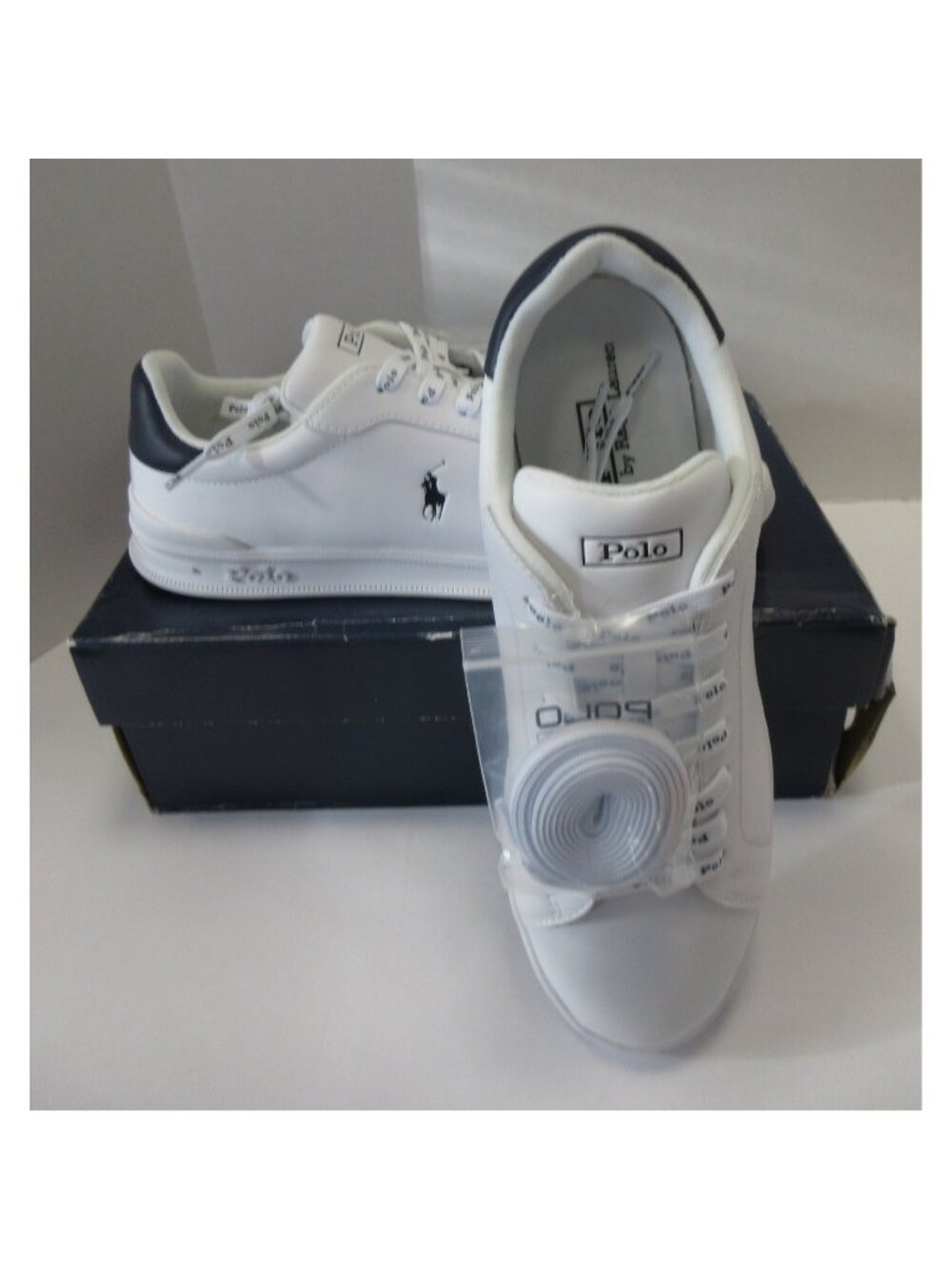 Polo Ralph Lauren Sneakers 11.5 D HRT CT II Nappa Leather Low Top Pony